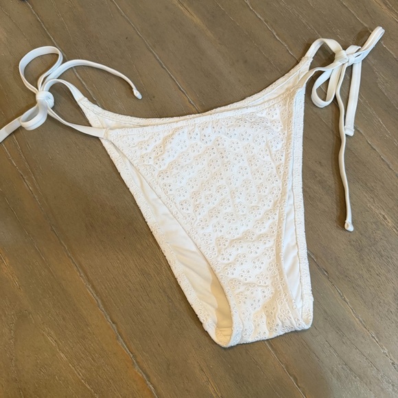 PINK Victoria's Secret Other - Pink Victoria Secret White Eyelet Tie-Side Bikini Bottom